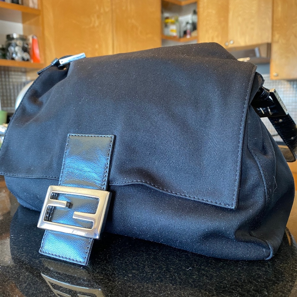 Black neoprene Fendi Mama Forever